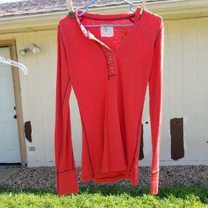 Free People Bright Orange Henley